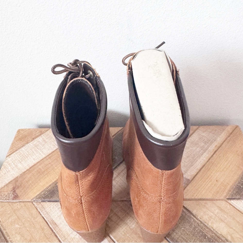 Timberland Glancy Tan Leather Heeled Boots - Picture 10 of 12